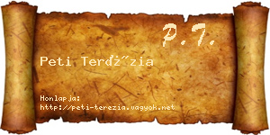 Peti Terézia névjegykártya