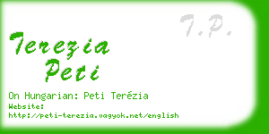terezia peti business card