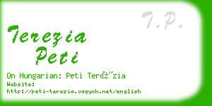 terezia peti business card